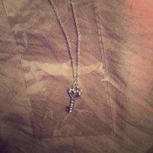 Heart key necklace and earrings set